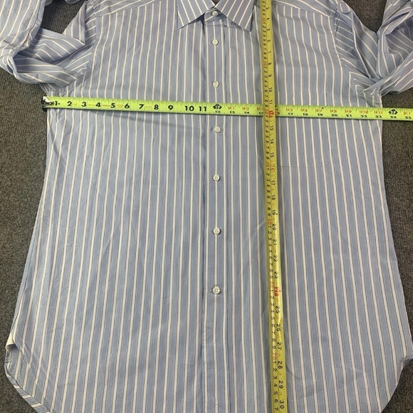 Ermenegildo Zegna Rossini Regular Mens 100% Cotton Long Sleeve Dress Shirt Sz 41 - Picture 7 of 9